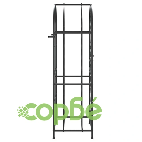 Поставка за вино за 41 бутилки черна 45x36x120 см ковано желязо ➤ топ цена ➤ sorbe.bg