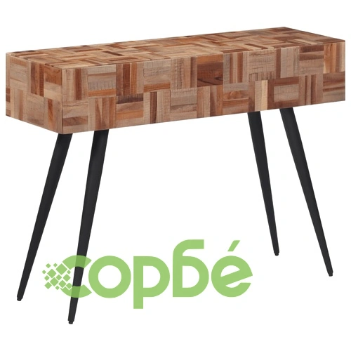 Конзолна маса 110x34x80 см масивно регенерирано тиково дърво ➤ топ цена ➤ sorbe.bg