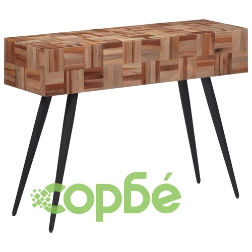 Конзолна маса 110x34x80 см масивно регенерирано тиково дърво ➤ топ цена ➤ sorbe.bg