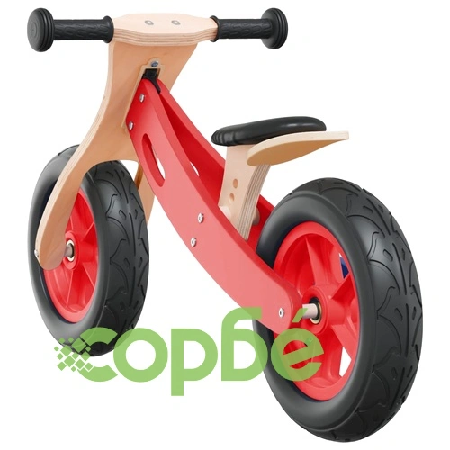 Детско колело за баланс с пневматични гуми, червено ➤ топ цена ➤ sorbe.bg