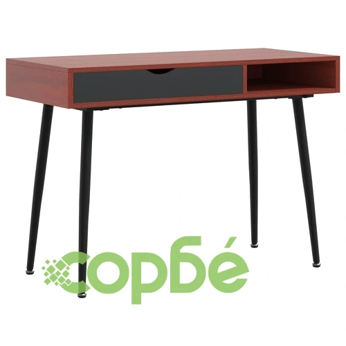 Компютърно бюро с чекмедже кафяво 110x50x75 см инженерно дърво ➤ топ цена ➤ sorbe.bg