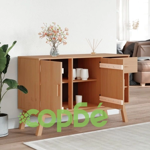 Сайдборд OLDEN, кафяв, 114x43x73,5 см, бор масив ➤ топ цена ➤ sorbe.bg