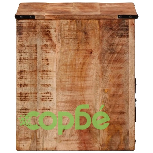 Нощно шкафче, 45x40x45 см, масивна мангова дървесина ➤ топ цена ➤ sorbe.bg