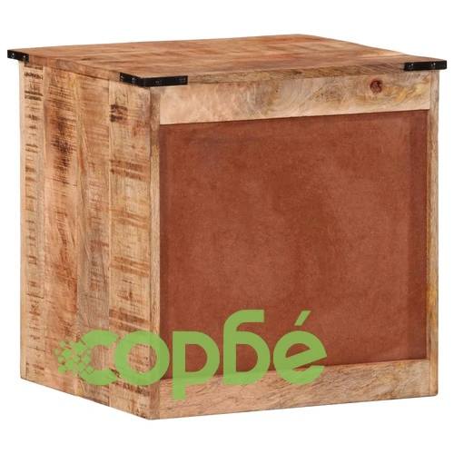 Нощно шкафче, 45x40x45 см, масивна мангова дървесина ➤ топ цена ➤ sorbe.bg