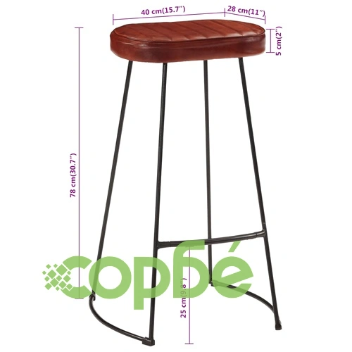 Gavin бар табуретки 2 бр тъмнокафяви 44x37,5x78 см ➤ топ цена ➤ sorbe.bg