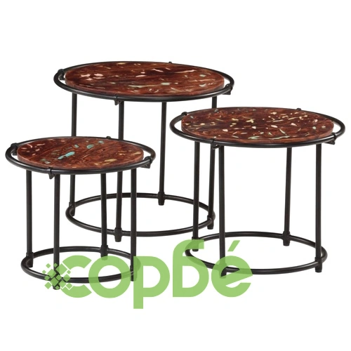 Стифиращи маси, 3 бр, регенерирано дърво масив ➤ топ цена ➤ sorbe.bg