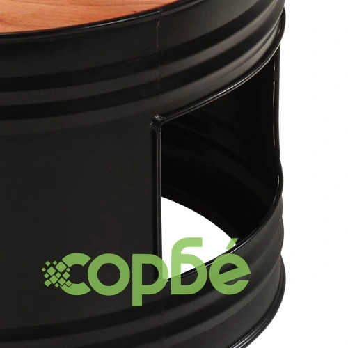 Бар маси с форма на барабан 3 бр акациева дървесина масив ➤ топ цена ➤ sorbe.bg