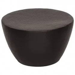 Маса за кафе, кован алуминий, Ø 50x30 см, черна