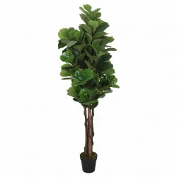 Изкуствен фикус лирата 180 листа 150 см зелен