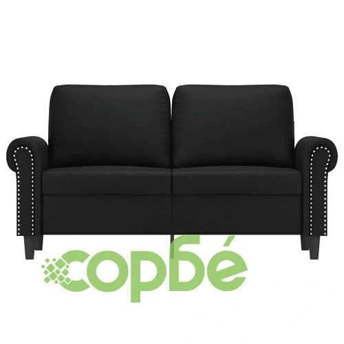 2-местен диван, черен, 120 см, изкуствена кожа ➤ топ цена ➤ sorbe.bg