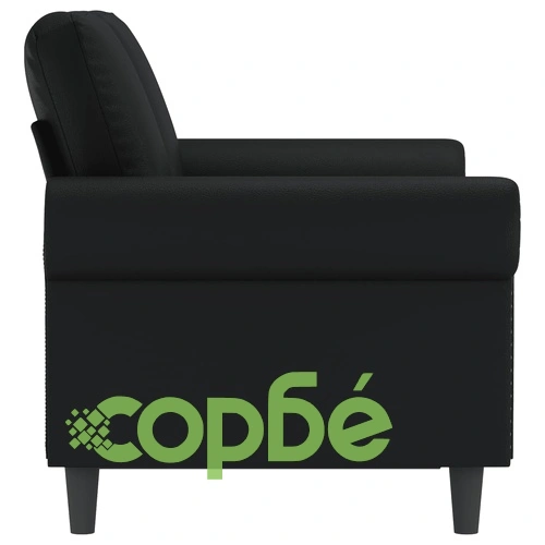 2-местен диван, черен, 120 см, изкуствена кожа ➤ топ цена ➤ sorbe.bg