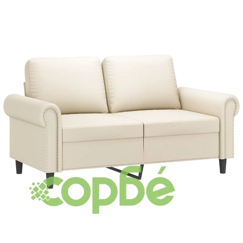 2-местен диван, кремава, 120 см, изкуствена кожа ➤ топ цена ➤ sorbe.bg