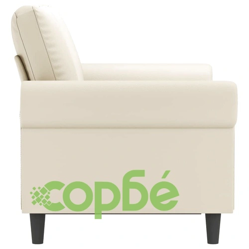 2-местен диван, кремава, 120 см, изкуствена кожа ➤ топ цена ➤ sorbe.bg