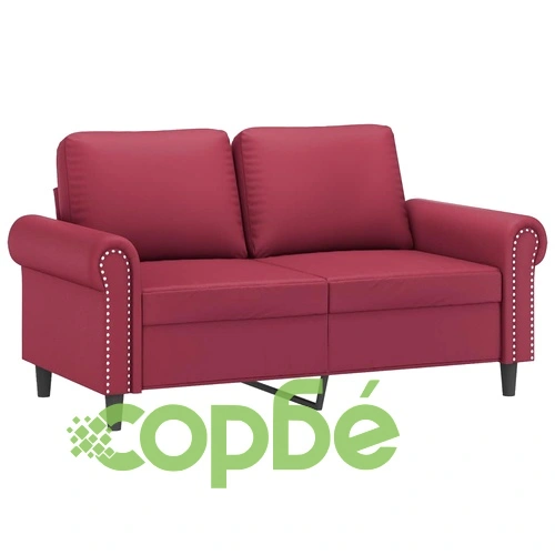 2-местен диван, виненочервен, 120 см, изкуствена кожа ➤ топ цена ➤ sorbe.bg