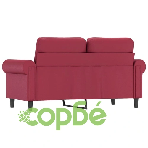 2-местен диван, виненочервен, 120 см, изкуствена кожа ➤ топ цена ➤ sorbe.bg
