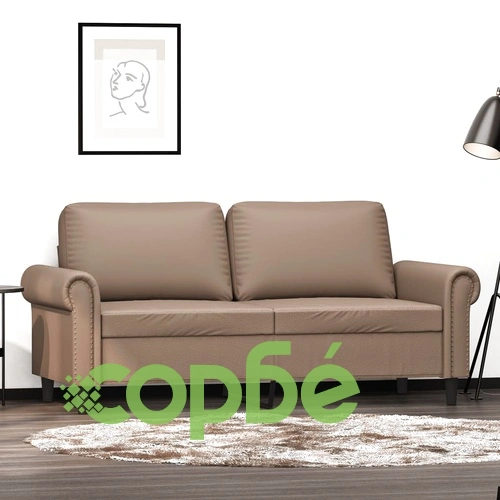 2-местен диван, капучино, 140 см, изкуствена кожа ➤ топ цена ➤ sorbe.bg