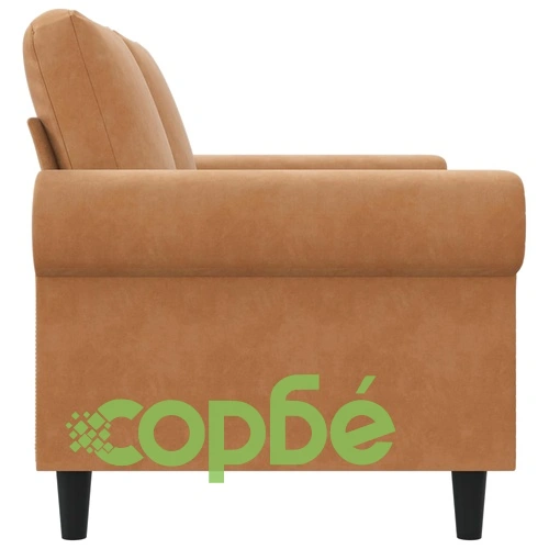 2-местен диван, кафяв, 120 см, кадифе ➤ топ цена ➤ sorbe.bg