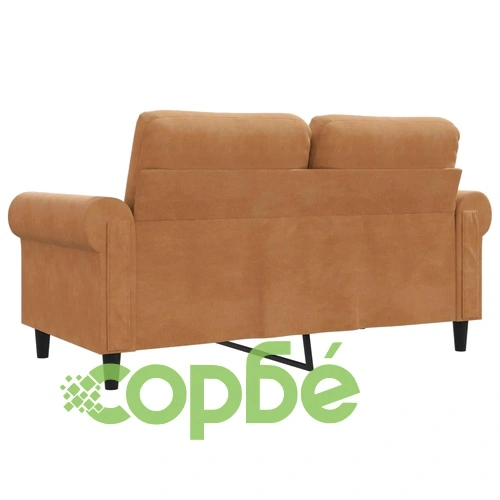 2-местен диван, кафяв, 120 см, кадифе ➤ топ цена ➤ sorbe.bg