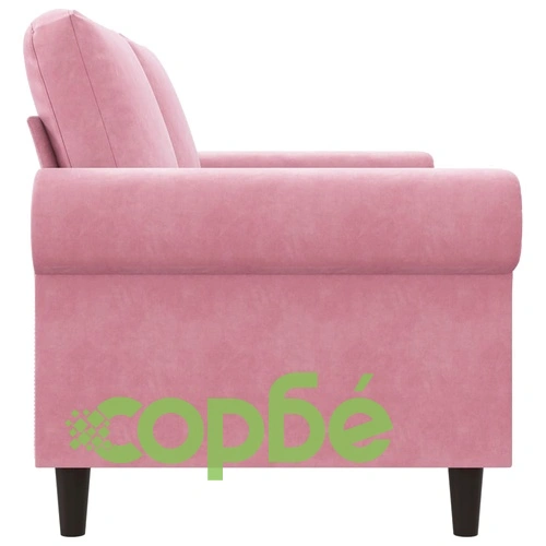 2-местен диван, розов, 140 см, кадифе ➤ топ цена ➤ sorbe.bg