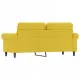 2-местен диван, жълт, 140 см, кадифе