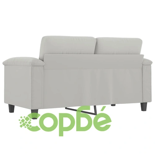 2-местен диван, светлосиво, 120 см, микрофибърен плат ➤ топ цена ➤ sorbe.bg