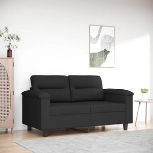 2-местен диван, черно, 120 см, микрофибърен плат