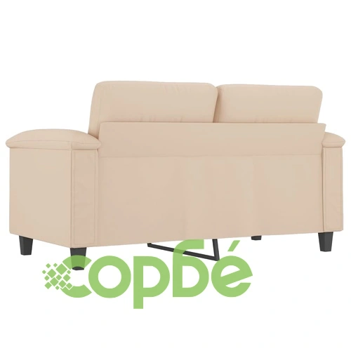 2-местен диван, кремава, 120 см, микрофибърен плат ➤ топ цена ➤ sorbe.bg