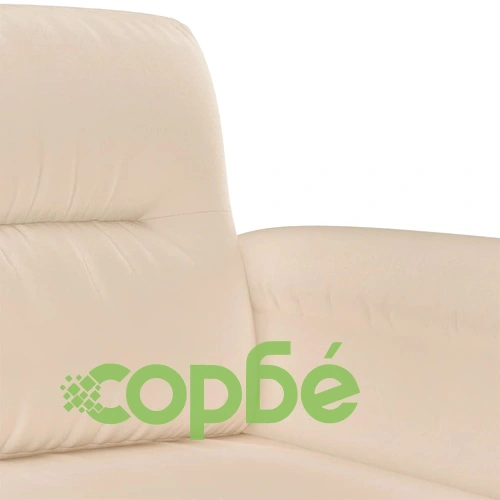 2-местен диван, кремава, 120 см, микрофибърен плат ➤ топ цена ➤ sorbe.bg