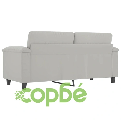 2-местен диван, светлосиво, 140 см, микрофибърен плат ➤ топ цена ➤ sorbe.bg