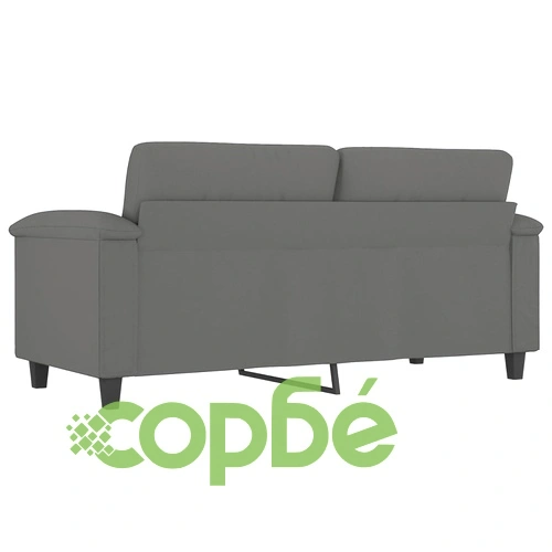 2-местен диван, Тъмносив, 140 см, микрофибърен плат ➤ топ цена ➤ sorbe.bg