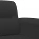 3-местен диван, черен, 180 см, микрофибърен плат