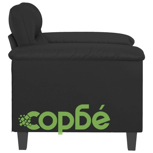 Кресло, черно, 60 см, изкуствена кожа ➤ топ цена ➤ sorbe.bg