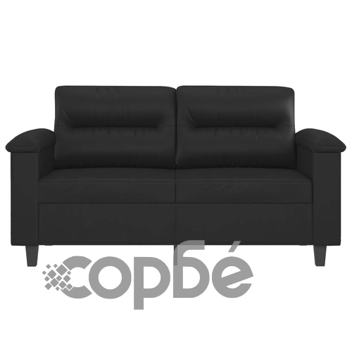 2-местен диван, черен, 120 см, изкуствена кожа ➤ топ цена ➤ sorbe.bg