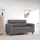 2-местен диван, сив, 120 см, изкуствена кожа