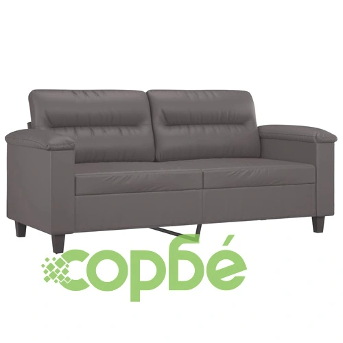 2-местен диван, сив, 140 см, изкуствена кожа ➤ топ цена ➤ sorbe.bg