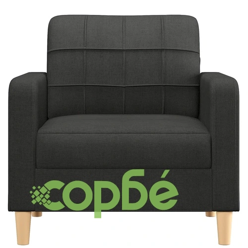 Кресло, черно, 60 см, текстил ➤ топ цена ➤ sorbe.bg