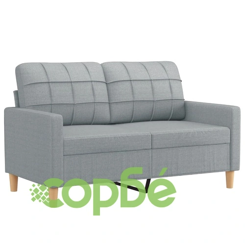 2-местен диван, светлосив, 120 см, плат ➤ топ цена ➤ sorbe.bg