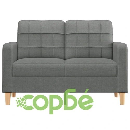 2-местен диван, Тъмносив, 120 см, плат ➤ топ цена ➤ sorbe.bg