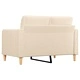 2-местен диван, кремав, 120 см, текстил