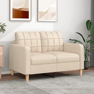 2-местен диван, кремав, 120 см, текстил