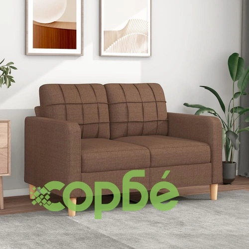 2-местен диван, Кафяв, 120 см, плат ➤ топ цена ➤ sorbe.bg