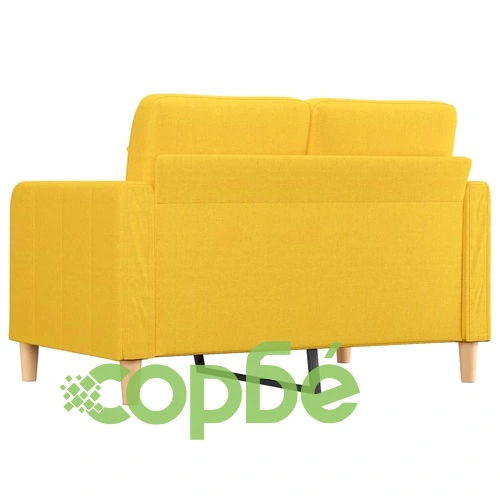 2-местен диван, светложълт, 120 см, плат ➤ топ цена ➤ sorbe.bg