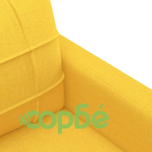 2-местен диван, светложълт, 120 см, плат ➤ топ цена ➤ sorbe.bg