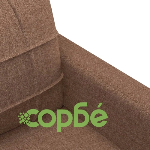 2-местен диван, kафяв, 140 см, текстил ➤ топ цена ➤ sorbe.bg