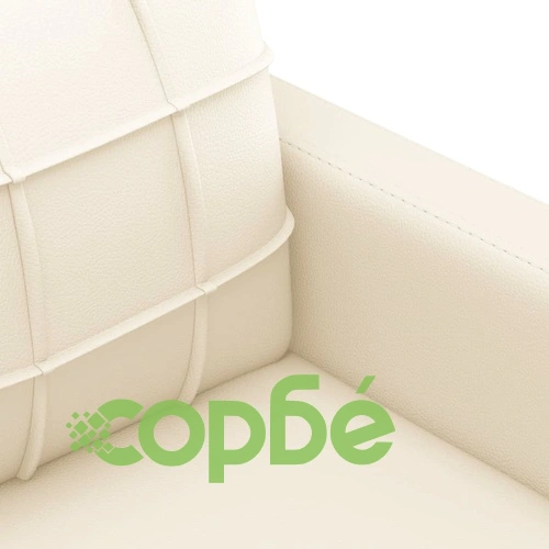 2-местен диван, кремава, 120 см, изкуствена кожа ➤ топ цена ➤ sorbe.bg