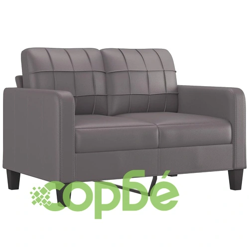 2-местен диван, сив, 120 см, изкуствена кожа ➤ топ цена ➤ sorbe.bg