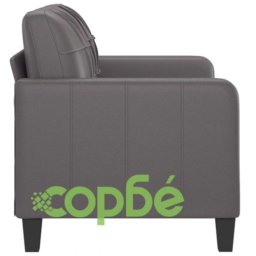 2-местен диван, сив, 120 см, изкуствена кожа ➤ топ цена ➤ sorbe.bg