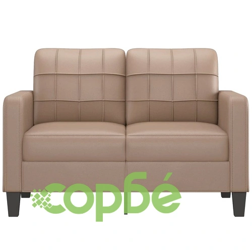 2-местен диван, капучино, 120 см, изкуствена кожа ➤ топ цена ➤ sorbe.bg