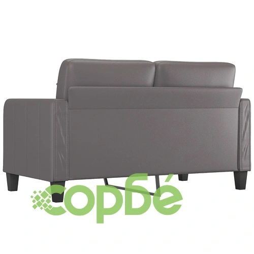 2-местен диван, сив, 140 см, изкуствена кожа ➤ топ цена ➤ sorbe.bg