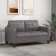 2-местен диван, сив, 140 см, изкуствена кожа